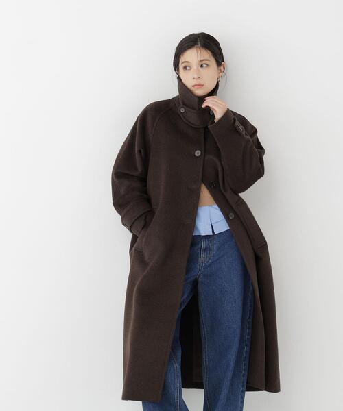 NATURAL BEAUTY BASIC（ナチュラルビューティーベーシック）の「ステンカラーロングコート（ステンカラーコート・レディース・ネイビー/ダークブラウン/ベージュ・X-SMALL/MEDIUM/SMALL）」の13枚目の写真