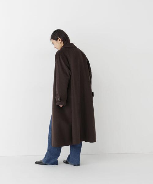 NATURAL BEAUTY BASIC（ナチュラルビューティーベーシック）の「ステンカラーロングコート（ステンカラーコート・レディース・ネイビー/ダークブラウン/ベージュ・X-SMALL/MEDIUM/SMALL）」の14枚目の写真
