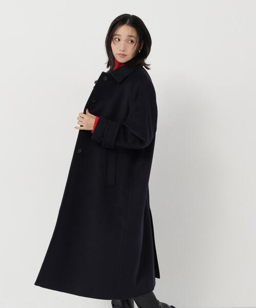 NATURAL BEAUTY BASIC（ナチュラルビューティーベーシック）の「ステンカラーロングコート（ステンカラーコート・レディース・ネイビー/ダークブラウン/ベージュ・X-SMALL/MEDIUM/SMALL）」の22枚目の写真