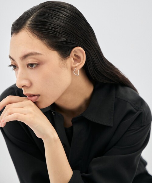 Jouete（ジュエッテ）の「[サークルピアス] ハート（ピアス（両耳用）・レディース・シルバー・FREE）」の4枚目の写真