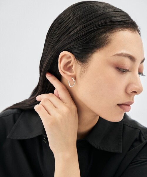 Jouete（ジュエッテ）の「[サークルピアス] ハート（ピアス（両耳用）・レディース・シルバー・FREE）」の5枚目の写真