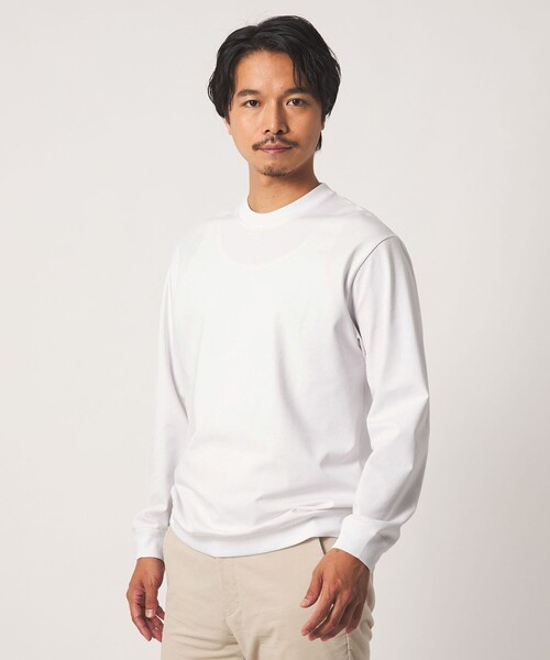 A DAY IN THE LIFE UNITED ARROWS(アデイインザライフユナイテッドアローズ)の「クリア ポンチ カットソー<A DAY IN THE LIFE>(Tシャツ/カットソー・メンズ・ブラック/ホワイト/その他1/ブラウン系・M/L/S)」の2枚目の写真