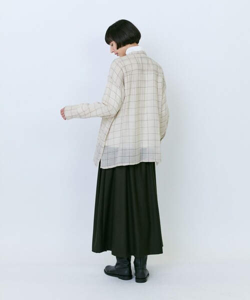 LOISIR(ロワズィール)の「ウールガーゼ断ち切りフリルブラウス(シャツ/ブラウス・レディース・ブラウン/ベージュ・FREE)」の6枚目の写真