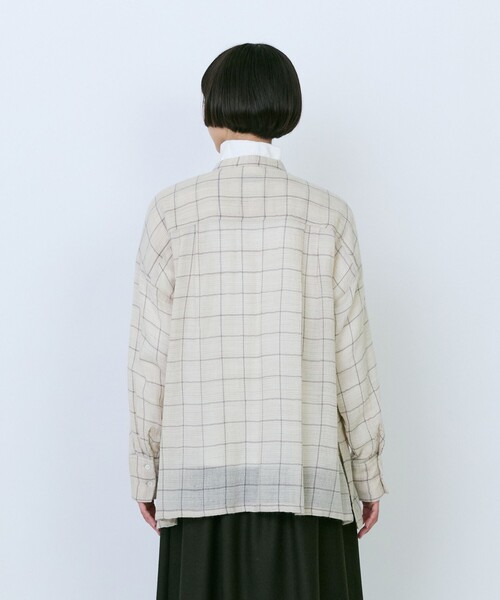 LOISIR(ロワズィール)の「ウールガーゼ断ち切りフリルブラウス(シャツ/ブラウス・レディース・ブラウン/ベージュ・FREE)」の13枚目の写真