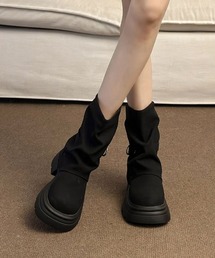 厚底ショートブーツレディースカバーブーツ