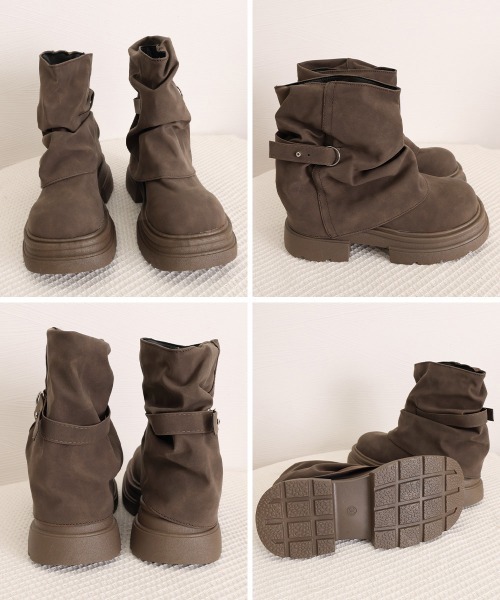Miniministore(ミニミニストア)の「厚底ショートブーツレディースカバーブーツ(ブーツ・レディース・ブラウン/ブラック・24.5cm/24.0cm/23.5cm/23.0cm/22.5cm)」の19枚目の写真