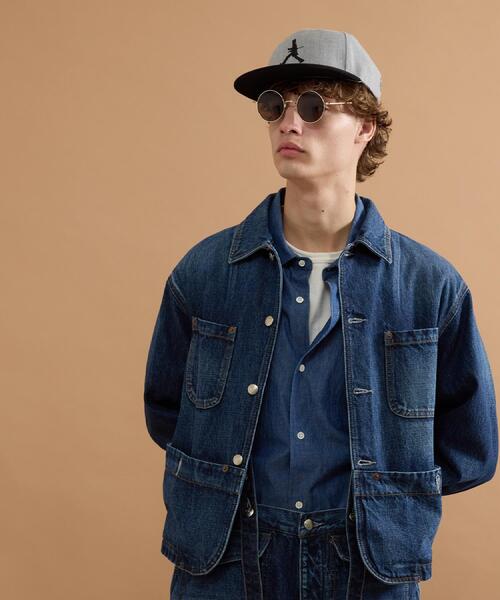 40ct&525(フォーティーカラッツアンドゴーニーゴ)の「【525DENIM】14ozデニム カバーオール(デニムジャケット・メンズ・ブルー系その他/ネイビー・02/03/04)」の5枚目の写真