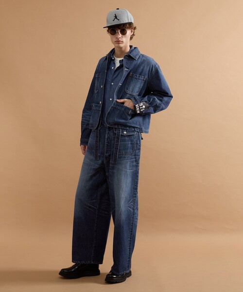 40ct&525(フォーティーカラッツアンドゴーニーゴ)の「【525DENIM】14ozデニム カバーオール(デニムジャケット・メンズ・ブルー系その他/ネイビー・02/03/04)」の6枚目の写真