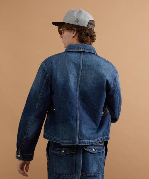 40ct&525(フォーティーカラッツアンドゴーニーゴ)の「【525DENIM】14ozデニム カバーオール(デニムジャケット・メンズ・ブルー系その他/ネイビー・02/03/04)」の11枚目の写真
