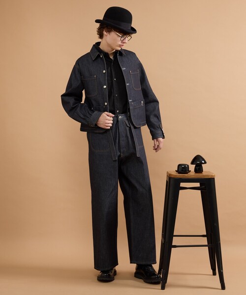 40ct&525(フォーティーカラッツアンドゴーニーゴ)の「【525DENIM】14ozデニム カバーオール(デニムジャケット・メンズ・ブルー系その他/ネイビー・02/03/04)」の14枚目の写真