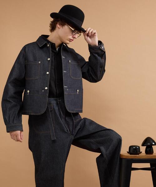 40ct&525(フォーティーカラッツアンドゴーニーゴ)の「【525DENIM】14ozデニム カバーオール(デニムジャケット・メンズ・ブルー系その他/ネイビー・02/03/04)」の15枚目の写真