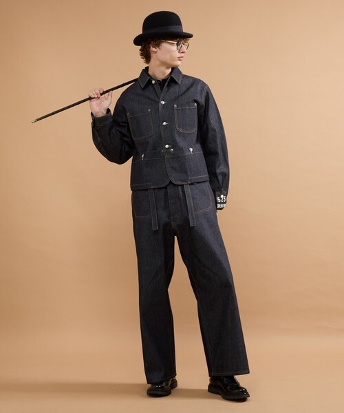 40ct&525(フォーティーカラッツアンドゴーニーゴ)の「【525DENIM】14ozデニム カバーオール(デニムジャケット・メンズ・ブルー系その他/ネイビー・02/03/04)」の16枚目の写真