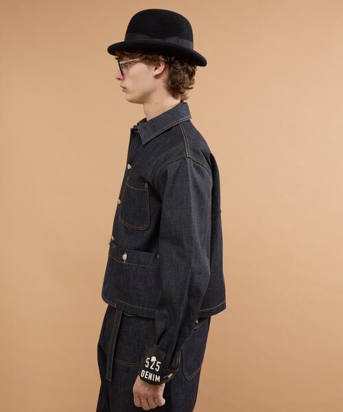 40ct&525(フォーティーカラッツアンドゴーニーゴ)の「【525DENIM】14ozデニム カバーオール(デニムジャケット・メンズ・ブルー系その他/ネイビー・02/03/04)」の19枚目の写真
