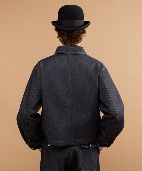 40ct&525(フォーティーカラッツアンドゴーニーゴ)の「【525DENIM】14ozデニム カバーオール(デニムジャケット・メンズ・ブルー系その他/ネイビー・02/03/04)」の20枚目の写真
