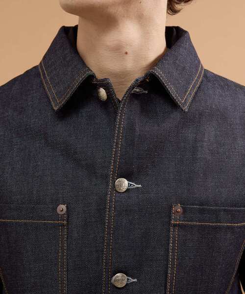 40ct&525(フォーティーカラッツアンドゴーニーゴ)の「【525DENIM】14ozデニム カバーオール(デニムジャケット・メンズ・ブルー系その他/ネイビー・02/03/04)」の21枚目の写真