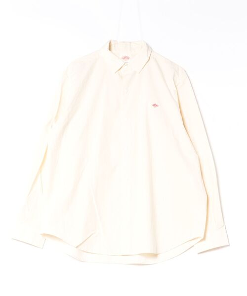 DANTON（ダントン）の「Men's Cotton Typewriter Wrinkled Shirt（シャツ/ブラウス・メンズ・グレイッシュベージュ/ダークグレー/ネイビー/オフホワイト・42/44/40/38）」の2枚目の写真