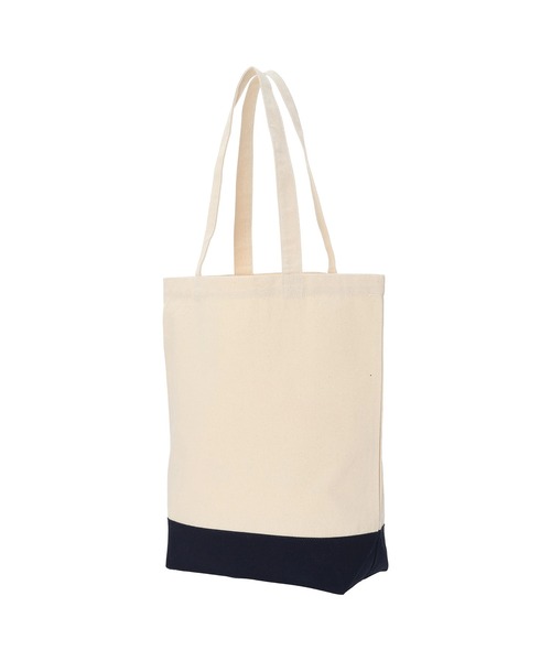 GREENROOM(グリーンルーム)の「【GREENROOM / グリーンルーム】COLLAGE LOGO CAMPUS TOTE BAG(トートバッグ・メンズ・ネイビー×ホワイト/ナチュラル・FREE)」の4枚目の写真