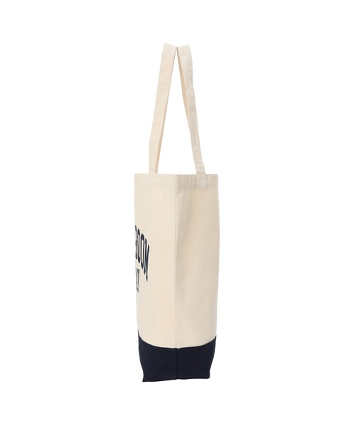 GREENROOM(グリーンルーム)の「【GREENROOM / グリーンルーム】COLLAGE LOGO CAMPUS TOTE BAG(トートバッグ・メンズ・ネイビー×ホワイト/ナチュラル・FREE)」の5枚目の写真