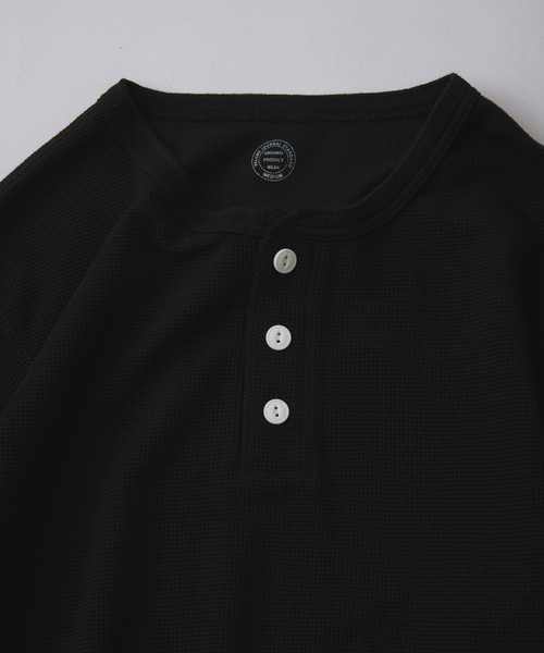 JOURNAL STANDARD relume(ジャーナルスタンダード レリューム)の「ヴァリアス ワッフル ヘンリーネック(Tシャツ/カットソー・メンズ・ホワイト/ライトグレー/ブラック/ライトイエロー・SMALL/MEDIUM/LARGE)」の5枚目の写真