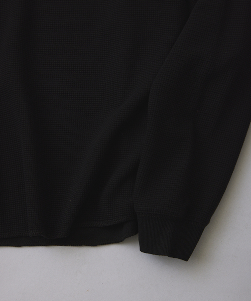 JOURNAL STANDARD relume(ジャーナルスタンダード レリューム)の「ヴァリアス ワッフル ヘンリーネック(Tシャツ/カットソー・メンズ・ホワイト/ライトグレー/ブラック/ライトイエロー・SMALL/MEDIUM/LARGE)」の6枚目の写真
