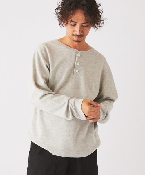 JOURNAL STANDARD relume(ジャーナルスタンダード レリューム)の「ヴァリアス ワッフル ヘンリーネック(Tシャツ/カットソー・メンズ・ホワイト/ライトグレー/ブラック/ライトイエロー・SMALL/MEDIUM/LARGE)」の15枚目の写真