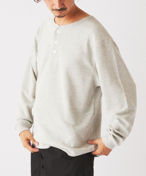 JOURNAL STANDARD relume(ジャーナルスタンダード レリューム)の「ヴァリアス ワッフル ヘンリーネック(Tシャツ/カットソー・メンズ・ホワイト/ライトグレー/ブラック/ライトイエロー・SMALL/MEDIUM/LARGE)」の17枚目の写真