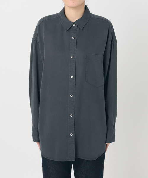 SLOBE IENA(スローブイエナ)の「《シリーズあり/セットアップ可/追加》製品染めシャツ(シャツ/ブラウス・レディース・グレー/ブラウン・FREE)」の6枚目の写真