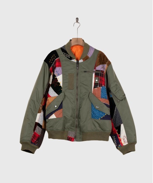 KHOKI（コッキ）の「【KHOKI】Quilt bomber jacket（ブルゾン・メンズ・ブラック/カーキ・3）」の7枚目の写真