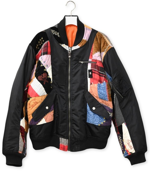 KHOKI（コッキ）の「【KHOKI】Quilt bomber jacket（ブルゾン・メンズ・ブラック/カーキ・3）」の4枚目の写真