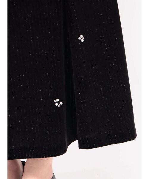 LAGUNAMOON(ラグナムーン)の「LADYストライプベロアビジューワンピース(ワンピース・レディース・ブラウン/ブラック・MEDIUM/SMALL)」の8枚目の写真
