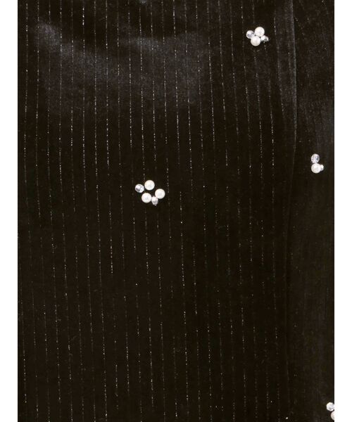 LAGUNAMOON(ラグナムーン)の「LADYストライプベロアビジューワンピース(ワンピース・レディース・ブラウン/ブラック・MEDIUM/SMALL)」の3枚目の写真