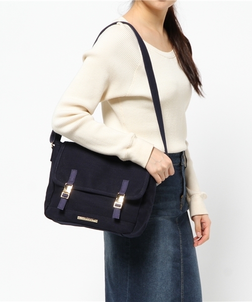 LBC（エルビーシー）の「COLDE ハンプカブセショルダー      （ショルダーバッグ・レディース・ネイビー/オフホワイト/グレー・ONE SIZE）」の11枚目の写真