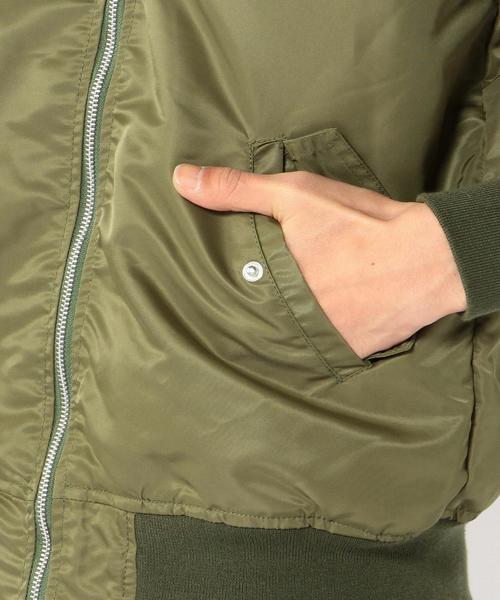 coen（コーエン）の「ナイロンツイルMA-1（MA-1・メンズ・ブラック/オリーブ・SMALL/MEDIUM/X-LARGE/LARGE）」の5枚目の写真