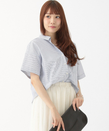 earth music&ecology | 【2016Summer】ドロップショルダーVネックシャツ(シャツ/ブラウス)