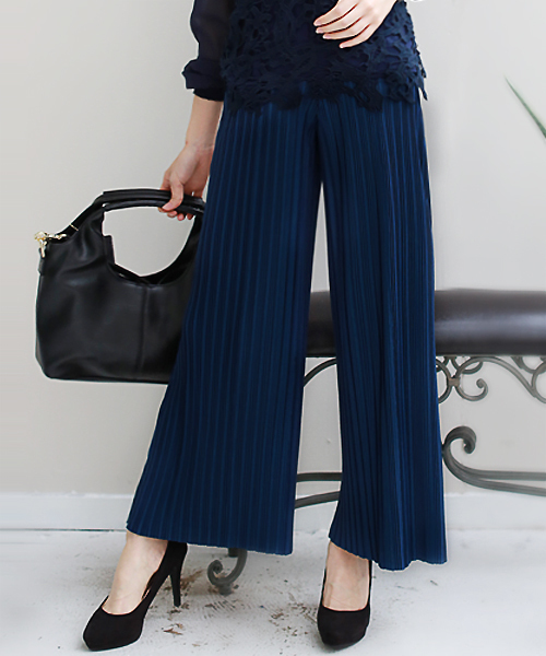 REAL CUBE（リアルキューブ）の「REAL CUBE リッチプリーツワイドパンツ（その他パンツ・レディース・モカ/ネイビー/グレー/チャコールグレー/カーキ/ライトブルー・38/40）」の6枚目の写真