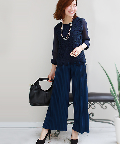 REAL CUBE（リアルキューブ）の「REAL CUBE リッチプリーツワイドパンツ（その他パンツ・レディース・モカ/ネイビー/グレー/チャコールグレー/カーキ/ライトブルー・38/40）」の15枚目の写真