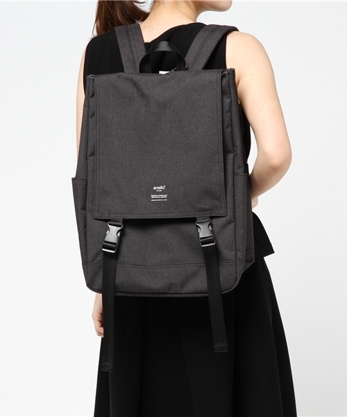 anello（アネロ）の「【anello】高密度杢調ポリエステル リュック（バックパック/リュック・レディース・グリーン/ピンク/ネイビー/グレー/ライトブラウン/ブラック/ブルー/パープル/その他1/ピンク系その他/トリコロール/グレー×ピンク/イエロー系/ブラック×グレー・FREE）」の20枚目の写真