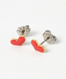 Z)【LEF MADE】Pエポプレートハートピアス