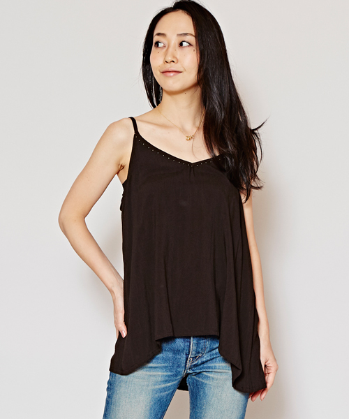 チャイハネ（チャイハネ）の「【チャイハネ】yul ソレイユキャミソール（キャミソール・レディース・ブルー/ターコイズブルー/オフホワイト/ブラック/キャメル・FREE）」の2枚目の写真