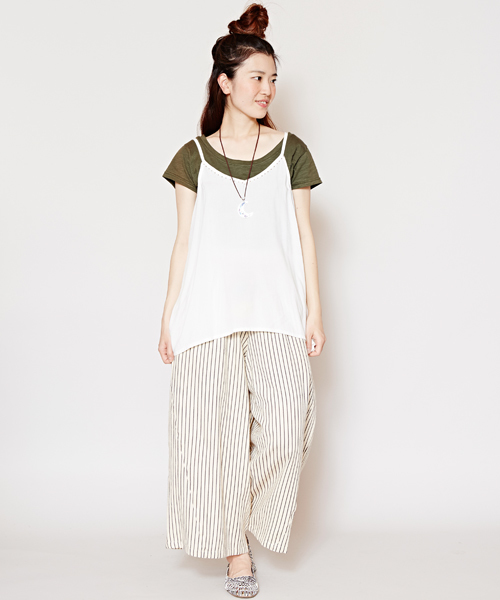 チャイハネ（チャイハネ）の「【チャイハネ】yul ソレイユキャミソール（キャミソール・レディース・ブルー/ターコイズブルー/オフホワイト/ブラック/キャメル・FREE）」の6枚目の写真