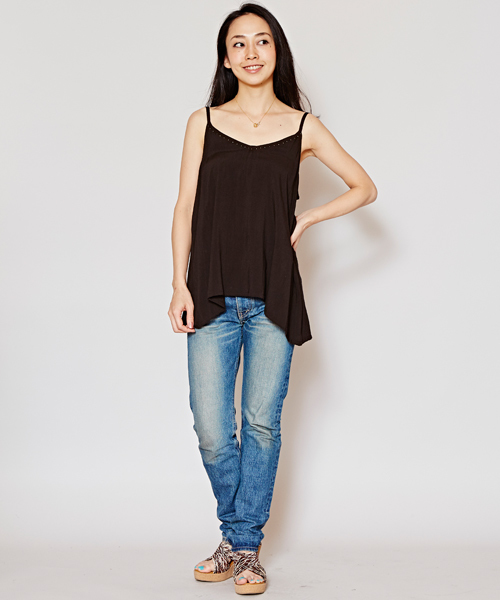 チャイハネ（チャイハネ）の「【チャイハネ】yul ソレイユキャミソール（キャミソール・レディース・ブルー/ターコイズブルー/オフホワイト/ブラック/キャメル・FREE）」の11枚目の写真