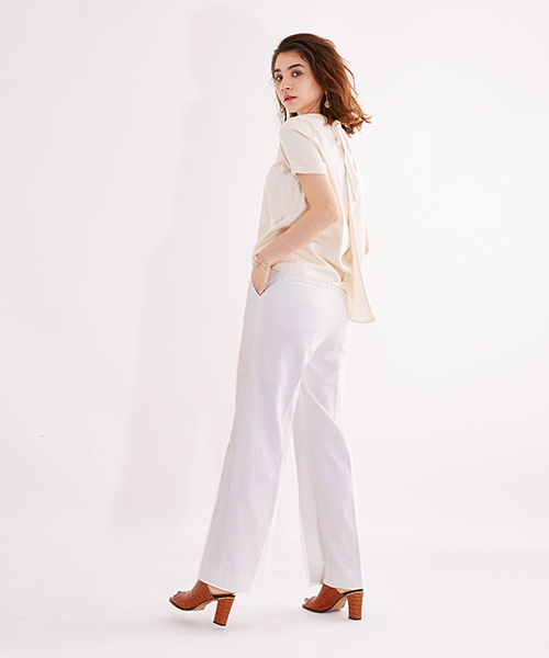 UNITED TOKYO（ユナイテッドトウキョウ）の「シェルドライダブルパンツ（スラックス・レディース・ネイビー/ホワイト・1）」の12枚目の写真