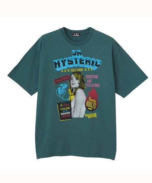 HYSTERIC GLAMOUR（ヒステリックグラマー）の「DR．HYS プリント Tシャツ（Tシャツ/カットソー・メンズ・レッド/グリーン/ブラック/ネイビー/ホワイト・MEDIUM/X-SMALL/SMALL/LARGE）」の3枚目の写真