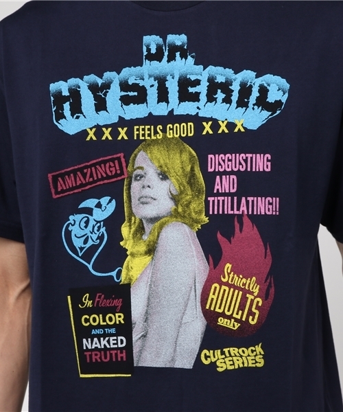 HYSTERIC GLAMOUR（ヒステリックグラマー）の「DR．HYS プリント Tシャツ（Tシャツ/カットソー・メンズ・レッド/グリーン/ブラック/ネイビー/ホワイト・MEDIUM/X-SMALL/SMALL/LARGE）」の13枚目の写真