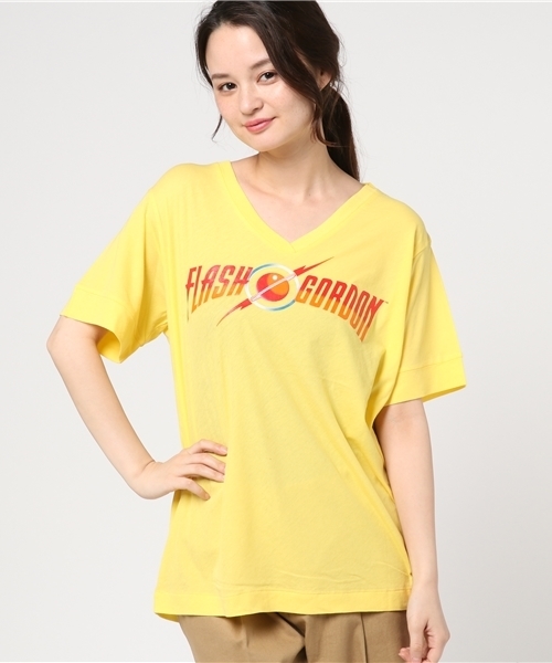 Audition(オーディション)の「M0695 フラッシュゴードンVネックT(Tシャツ/カットソー・レディース・ホワイト/イエロー/ブラック・MEDIUM)」の14枚目の写真
