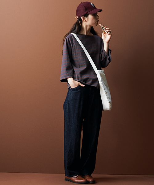 Sunny clouds（サニークラウズ）の「サニークラウズ　ブカジーンズ＜レディース＞（デニムパンツ・レディース・ダークインディゴブルー・61/70/58/73/67/64）」の10枚目の写真