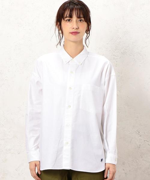 GYMPHLEX（ジムフレックス）の「[ジムフレックス]Gymphlex CB ボタンダウン ワイドシャツ ホワイト ◆（シャツ/ブラウス・レディース・ホワイト・FREE）」の8枚目の写真