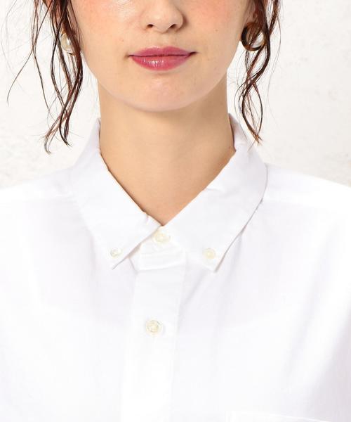 GYMPHLEX（ジムフレックス）の「[ジムフレックス]Gymphlex CB ボタンダウン ワイドシャツ ホワイト ◆（シャツ/ブラウス・レディース・ホワイト・FREE）」の2枚目の写真