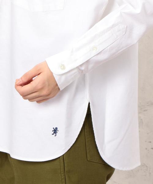 GYMPHLEX（ジムフレックス）の「[ジムフレックス]Gymphlex CB ボタンダウン ワイドシャツ ホワイト ◆（シャツ/ブラウス・レディース・ホワイト・FREE）」の3枚目の写真