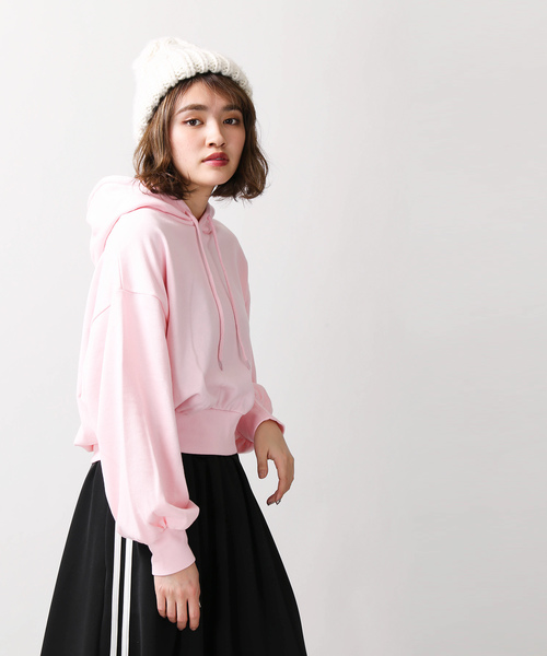 WEGO（ウィゴー）の「WEGO/デイリーショートパーカー（パーカー・レディース・ブラック/パープル/レッド/イエロー/ブルー/グリーン/杢グレー/ライトピンク/レッド系その他/ホワイト/サックスブルー/ライトパープル・FREE）」の17枚目の写真